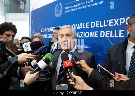 Mailand, Italien. Dezember 2024. Nella foto Antonio Tajani Vicepresidente del Consiglio dei ministri della Repubblica italianaMilano - Italia - Cronaca Mercoled&#xec;, 18 Dicembre, 2024 (Foto di Marco Ottico/Lapresse) Generalstaatsangehörige der Diplomatie XVII Mailand, Italien - Nachrichten Mittwoch, 18. Dezember 2024 (Foto von Marco Ottico/Lapresse) Credit: LaPresse/Alamy Live News Stockfoto