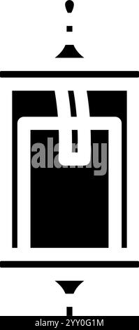 Wasserprobenflasche Welt Ozean Glyphe Icon Vektor Illustration Stock Vektor