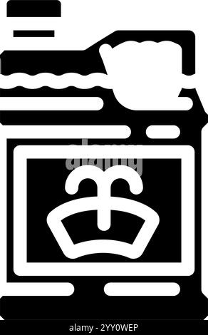 Scheibenwaschflüssigkeit Autopflege Symbolvektor Illustration Stock Vektor