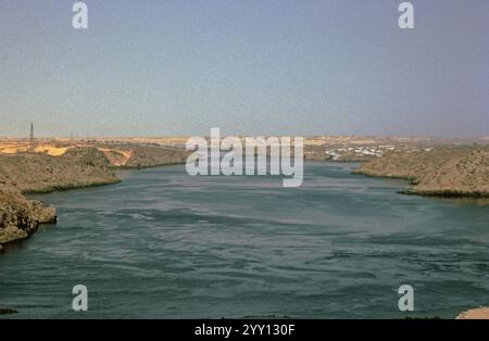 Stausee, Lake Nasser, Assuan, Niltal, Ägypten, September 1989, Vintage, Retro, alt, historisch, Afrika Stockfoto