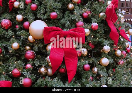 Glasgow, Schottland, Großbritannien. Dezember 2024. Am Weihnachtsbahnhof sahen wir Bäume und Passagiere, die an einem Kurzurlaub für den Urlaub im Centrel srarion beteiligt waren. Credit Gerard Ferry /Alamy Live News Stockfoto
