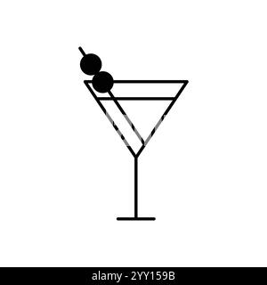 Cocktail-Symbol. Cocktailsymbol Vektor. Cocktailgetränk. Stock Vektor