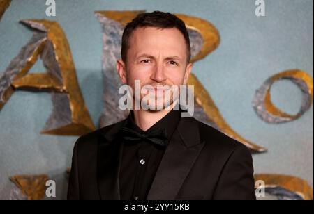 Alex Jordan nimmt an der Premiere von The Lord of the Rings: The war of the Rohirrim auf dem Odeon Luxe Leicester Square in London Teil. Stockfoto