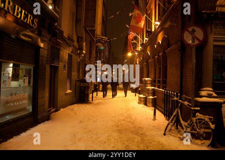 Dateibild: Bild aus Dublin während eines starken Schneefalls im Dezember 2010 Stockfoto