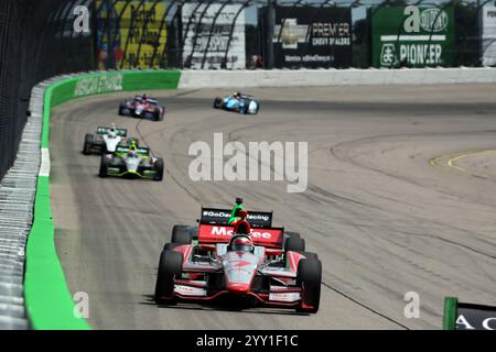 Newton Iowa, USA - 23. Juni 2013: IndyCar Iowa Corn 250 Rennen Iowa Speedway Sebastien Bourdais Stockfoto