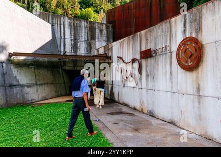 Museumsgebäude, in dem sich das Ekain-Neokave befindet. Ekainberri Museum. Zestoa, Deva, Guipuzkoa, Baskenland, Spanien, Europa Stockfoto