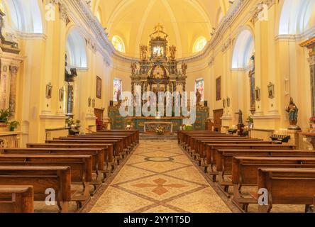 BIELLA, ITALIEN - 15. JULI 2022: Die Kirche Chiesa di San Casiano Stockfoto