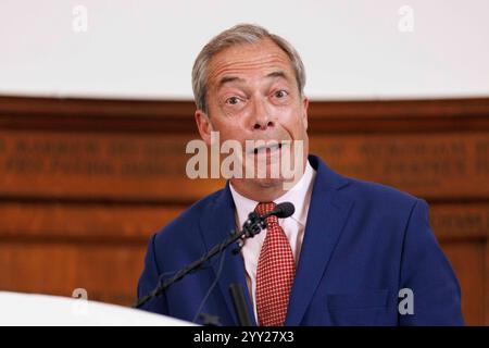 Nigel Farage und Richard Tice bei einer Reform UK-Veranstaltung heute Nachmittag. (C) Belinda Jiao 07598931257 www.belindajiao.com jia.bilin@gmai Stockfoto