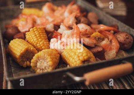 Lowcountry Boil, Frogmore Eintopf Stockfoto