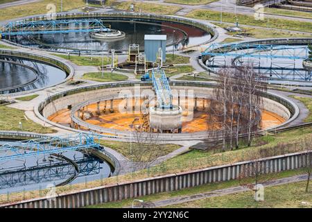 Abwasseraufbereitungsanlage in Prag Dejvice, Tschechische republik, März 2022 Stockfoto