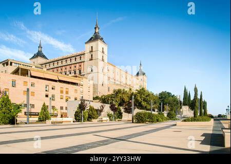 Blick auf die Festung Toledo vom südöstlichen plaza Stockfoto