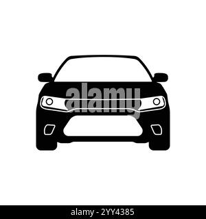 Symbol für die vordere Linie des Fahrzeugs. Einfaches Symbol für Umrissstil. Auto, Ansicht, Sport, Rennen, Transportkonzept. Vektorillustration isoliert auf weißem Hintergrund Stock Vektor
