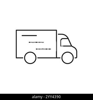 Lkw-Symbol. Fracht, Liefersymbol. Vektorabbildung Stock Vektor