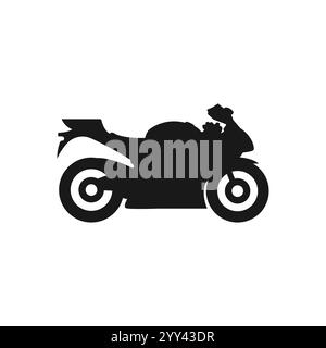 Motorradsymbol. Motorrad-Illustration als einfaches Vektorzeichen und trendiges Symbol für Design, Websites, Präsentation oder Anwendung. Stock Vektor