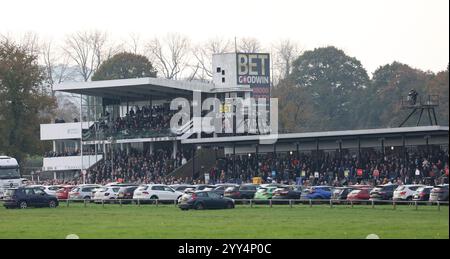 Allgemeine Ansicht des Pferderennens auf der Plumpton Racecourse in East Sussex.i Stockfoto