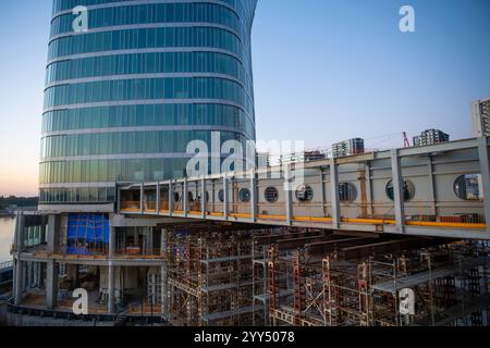 Gebäude im Bau an der Belgrader Waterfront, ein neues Kapitel in Belgrad, bekannt als Belgrad on Water, ein städtisches Erneuerungsprojekt Stockfoto
