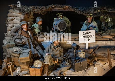 Diorama, D-Day Experience Museum, Carentan, Normandie, Frankreich Stockfoto