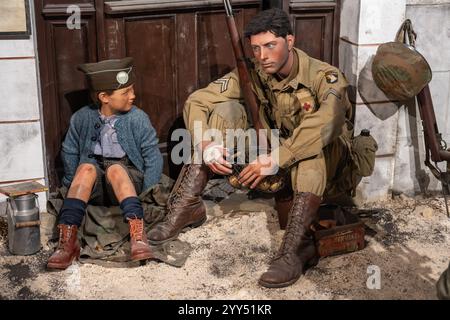 Diorama, D-Day Experience Museum, Carentan, Normandie, Frankreich Stockfoto