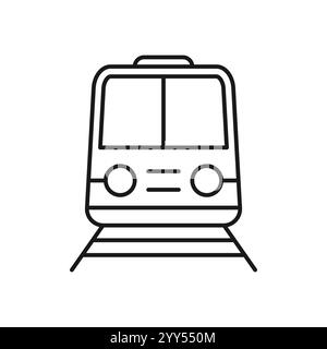 Train-Symbol, Illustration, Design-Vorlage für Vorderansicht Stock Vektor