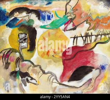 Wassily Kandinsky, Improvisation 27 (Garten der Liebe II), abstrakte Malerei in Öl auf Leinwand, 1927 Stockfoto