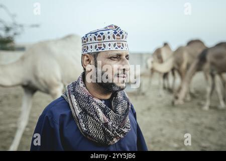 Kamelzüchter sagte Shafari, Dhofar, Oman, Asien Stockfoto