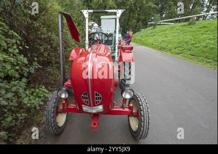 Oldtimer-Traktor Porsche Diesel Junior. Erbaut 1959, Bayern, Deutschland, Europa Stockfoto