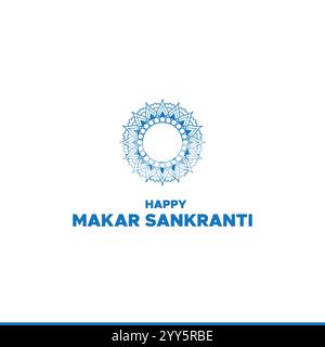 Happy Makar Sankranti Creative Social Media Post, Webbanner, Grußworte, Print Stock Vektor