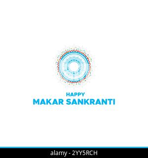 Happy Makar Sankranti Creative Social Media Post, Webbanner, Grußworte, Print Stock Vektor