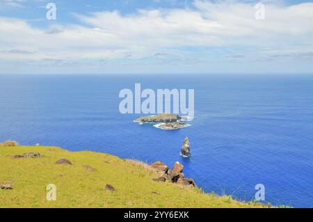 Rapa Nui Motu Nui die größte von drei Osterinseln, Chile Stockfoto