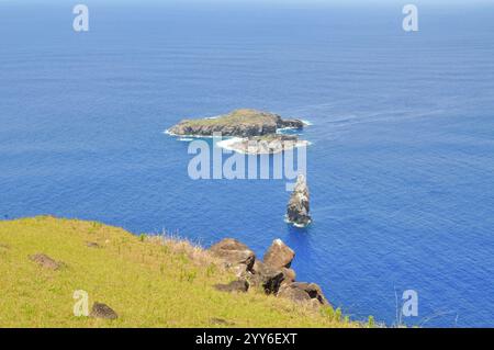 Rapa Nui Motu Nui die größte von drei Osterinseln, Chile Stockfoto