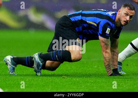 Mailand, Italien. Dezember 2024. Marko Arnautovic von Inter Mailand während des Achtelfinale der Coppa Italia zwischen Inter und Udinese im SanSiro-Stadion in Mailand, Norditalien - Mittwoch, 19. Dezember 2024. Sport - Fußball . (Foto: Spada/Lapresse) Credit: LaPresse/Alamy Live News Stockfoto