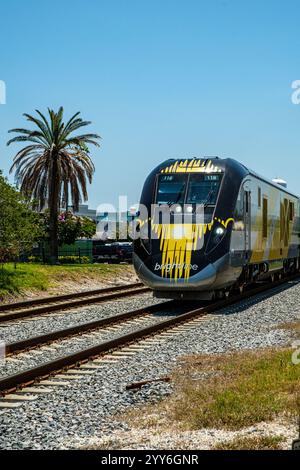 Brightline Siemens Charger SCB-40 Lokomotive, Stuart, Florida Stockfoto