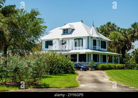 Krueger House, Burn Brae Plantation, SE Ocean Boulevard, Stuart, Florida Stockfoto