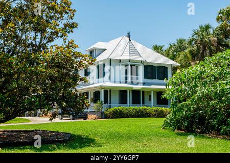 Krueger House, Burn Brae Plantation, SE Ocean Boulevard, Stuart, Florida Stockfoto