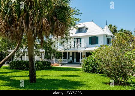 Krueger House, Burn Brae Plantation, SE Ocean Boulevard, Stuart, Florida Stockfoto