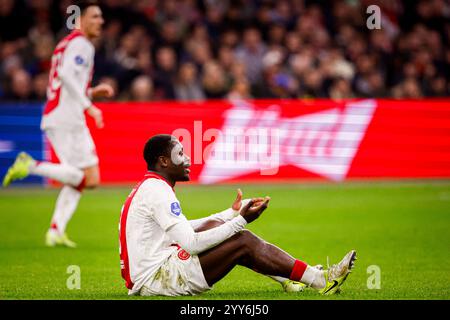 Amsterdam, Niederlande. Dezember 2024. AMSTERDAM, NIEDERLANDE - 19. DEZEMBER: Brian Brobbey vom AFC Ajax Gesten während des TOTO KNVB Cup Zweitrundenspiels zwischen AFC Ajax und SC Telstar in der Johan Cruijff Arena am 19. Dezember 2024 in Amsterdam. (Foto: Broer van den Boom/Orange Pictures) Credit: Orange Pics BV/Alamy Live News Stockfoto