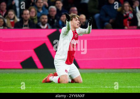 Amsterdam, Niederlande. Dezember 2024. AMSTERDAM, 19.12.2024, Johan Cruijff Arena, Saison 2024/2025, TOTO KNVB Beker Football zwischen Ajax und SC Telstar, Ajax-Spieler Mika Godts Credit: Pro Shots/Alamy Live News Stockfoto