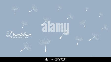 Fliegende Elandelion Blume Samen Hintergrund Stock Vektor