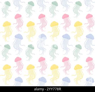 Vektor-nahtloses Muster von Pastellgelee Stock Vektor
