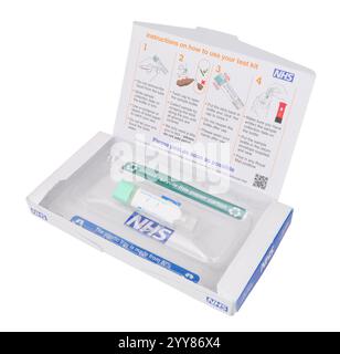 Immunchemisches Testkit für das NHS-Darmkarzinom-Screening im Stuhl Stockfoto