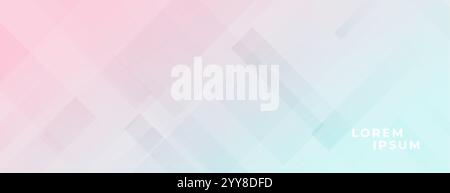 Pastellfarben elegantes helles Bannerdesign Stock Vektor