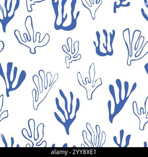 Trendiges nahtloses Muster mit handgezeichneten Skizzen Stock Vektor