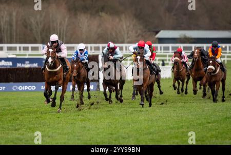 Ascot, Berkshire, Freitag, den 20. Dezember 2024; König William Rufus und Jockey Freddie Gordon gewinnen die Racetech Handicap Hürde für Trainer Chris Gordon und Besitzerin Mrs B. Ansell. Credit JTW equine Images / Alamy Live News. Stockfoto