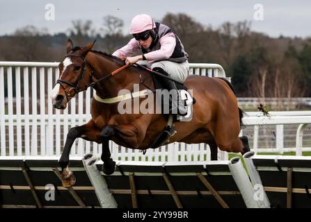 Ascot, Berkshire, Freitag, den 20. Dezember 2024; König William Rufus und Jockey Freddie Gordon gewinnen die Racetech Handicap Hürde für Trainer Chris Gordon und Besitzerin Mrs B. Ansell. Credit JTW equine Images / Alamy Live News. Stockfoto