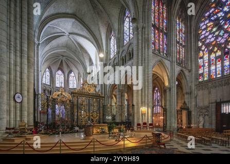 Kathedrale Saint-Etienne, erste gotische Kathedrale, Sens, Burgund, Département Yonne, Region Bourgogne-Franche-Comte, Frankreich, Europa Stockfoto