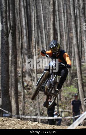 Tennessee National Windrock Downhill 2024 in Oliver Springs, Tennessee, USA, gesponsert von RedBull Stockfoto