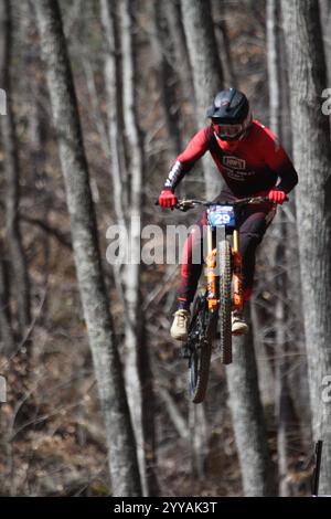 Tennessee National Windrock Downhill 2024 in Oliver Springs, Tennessee, USA, gesponsert von RedBull Stockfoto