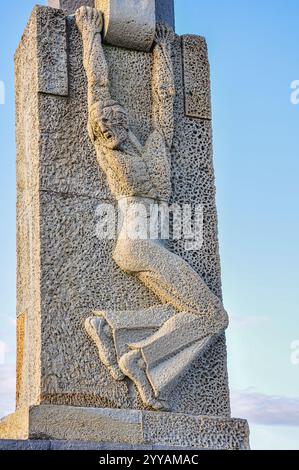 Ehemaliges Denkmal für die Gefallenen des Franco-Regimes, heute in Denkmal für die Gefallenen des Spanischen Bürgerkriegs umbenannt, in Santander Stockfoto