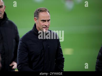 München, Deutschland, 20. Dezember 2024: Fussball, Herren, Bundesliga, Saison 2024/2025, FC Bayern München - RB Leipzig, Allianz Arena Oliver Mintzlaff, Aufsichtsratsvorsitzender (RB Leipzig) Kopf, Oberkörper DFB, DFL-Vorschriften verbieten jede Verwendung von Fotografien als Bildsequenzen und/oder Quasi-Video Stockfoto