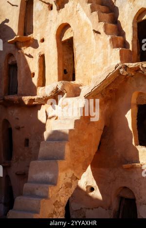 Historische Stadt in der tunesischen Wüste Stockfoto